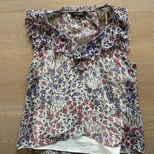 Intermix blouse with attached camisole inside